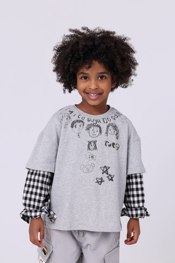 Artistic Doodle Graphic Cotton Tee
