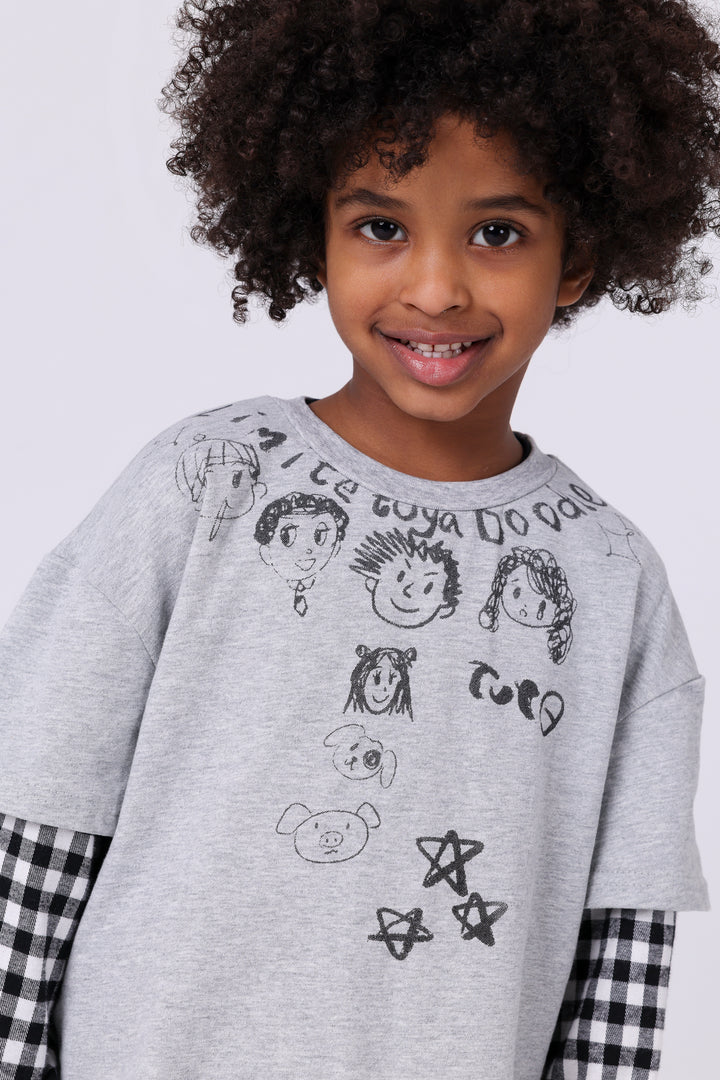 Artistic Doodle Graphic Cotton Tee