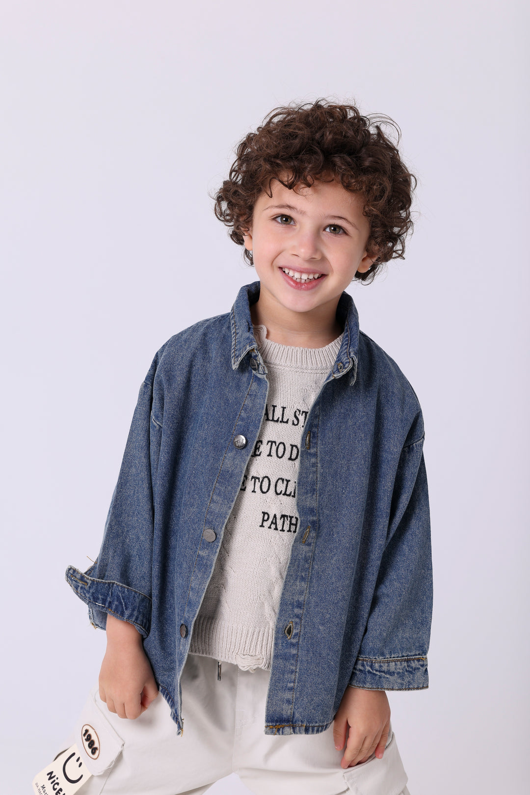 Inspirational Patchwork Denim Knit Duo