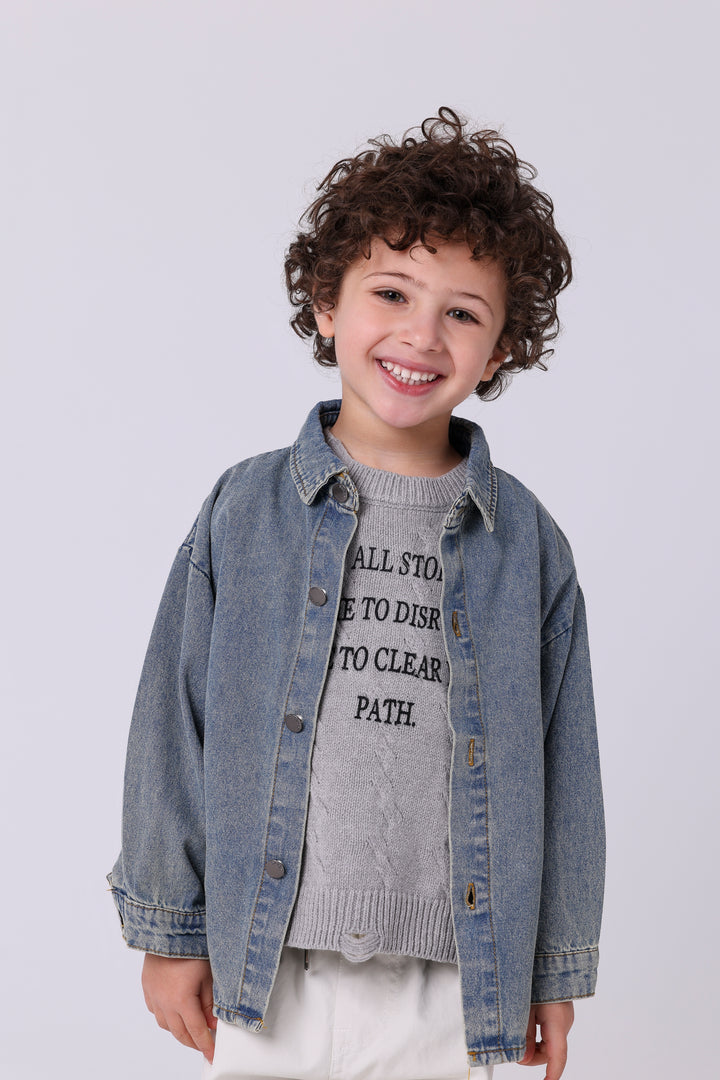 Inspirational Patchwork Denim Knit Duo