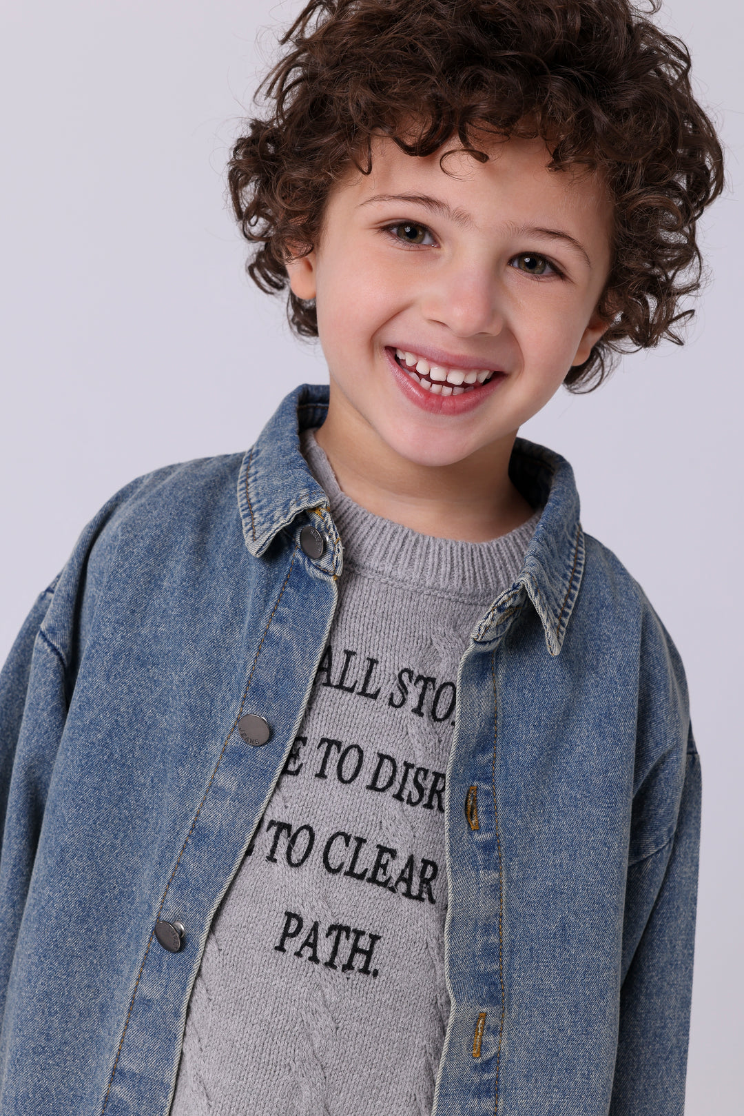 Inspirational Patchwork Denim Knit Duo
