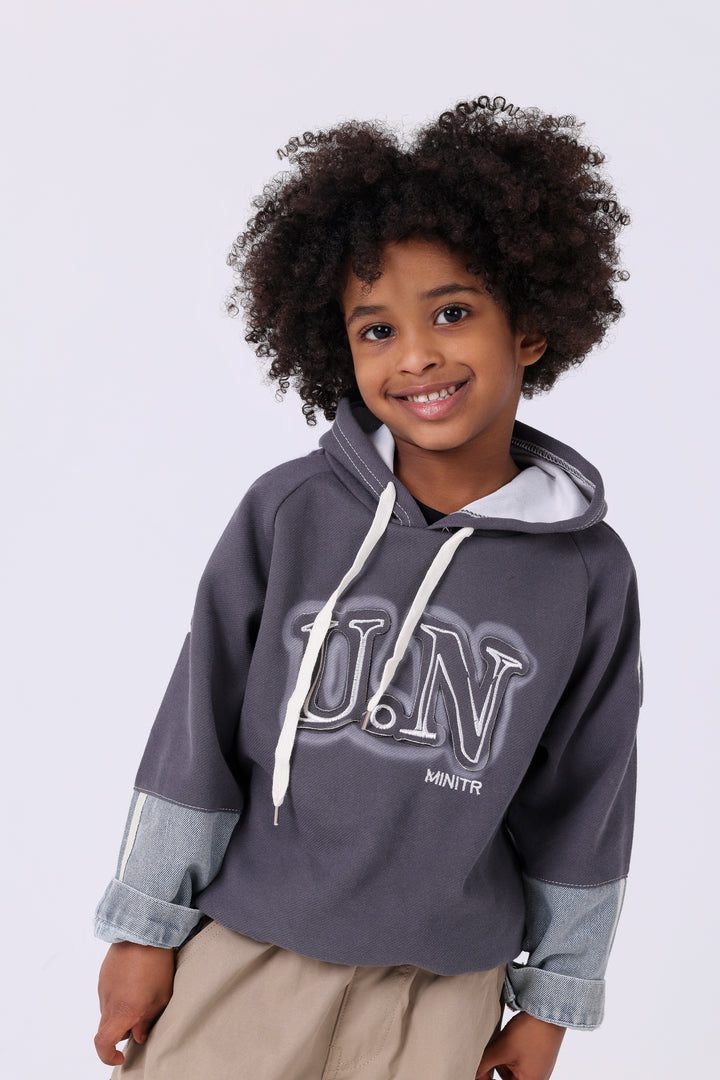 Classic Collegiate Lettered Graphic Hoodie