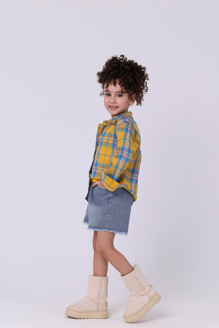 Sunny Plaid Shirt Denim Duo