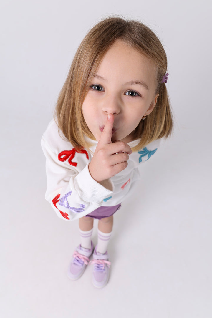 Charming Bow Accent Skirt Set