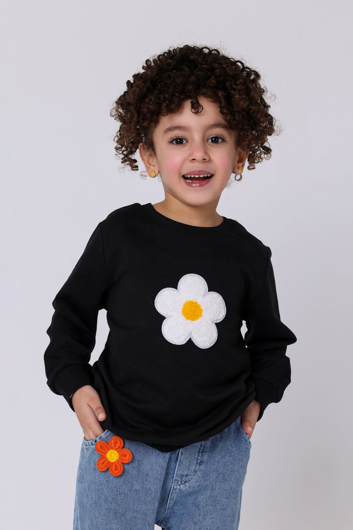 Happy Floral Patch Flare Jeans