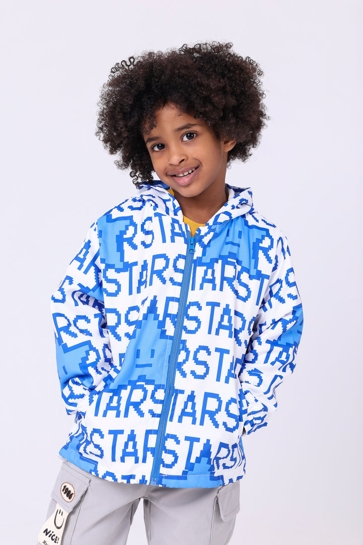 Fun Pixelated Star Pattern Jacket