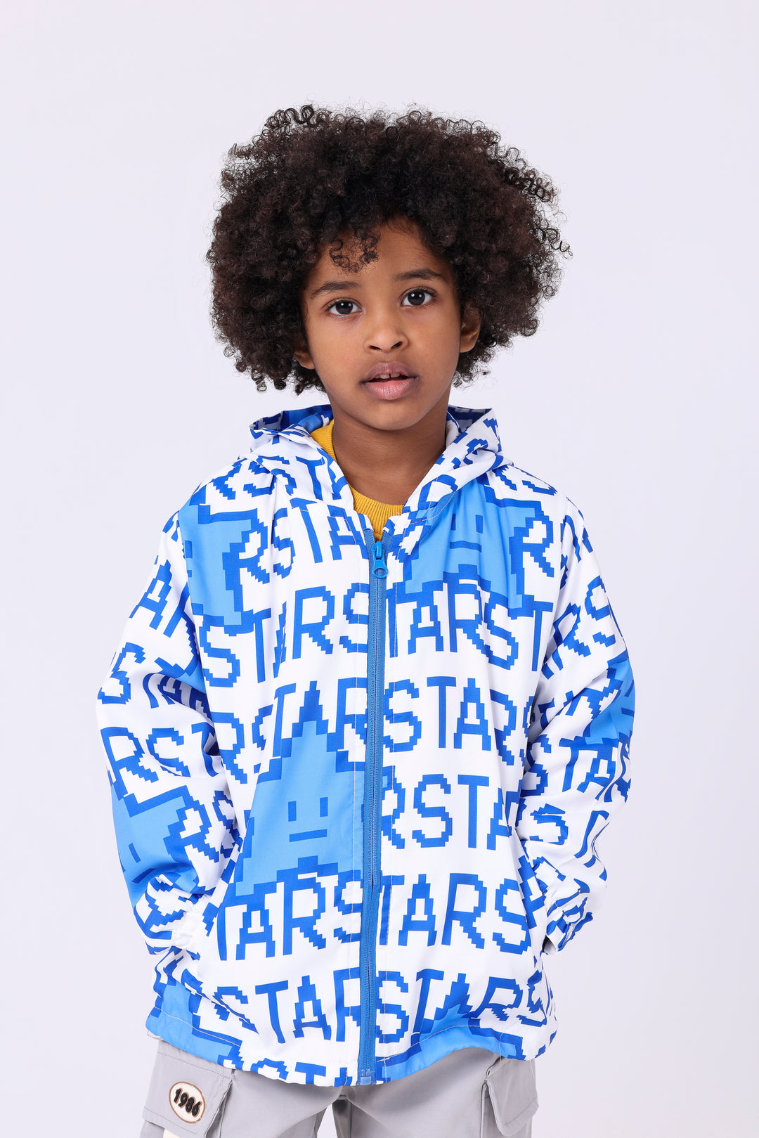 Fun Pixelated Star Pattern Jacket