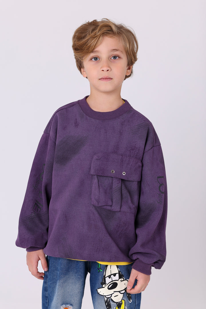 Sporty Pocket Detail Comfy Sweatshirt