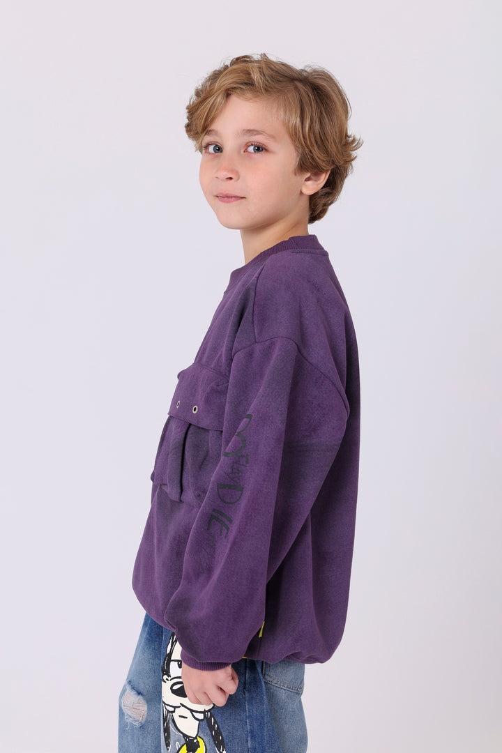 Sporty Pocket Detail Comfy Sweatshirt