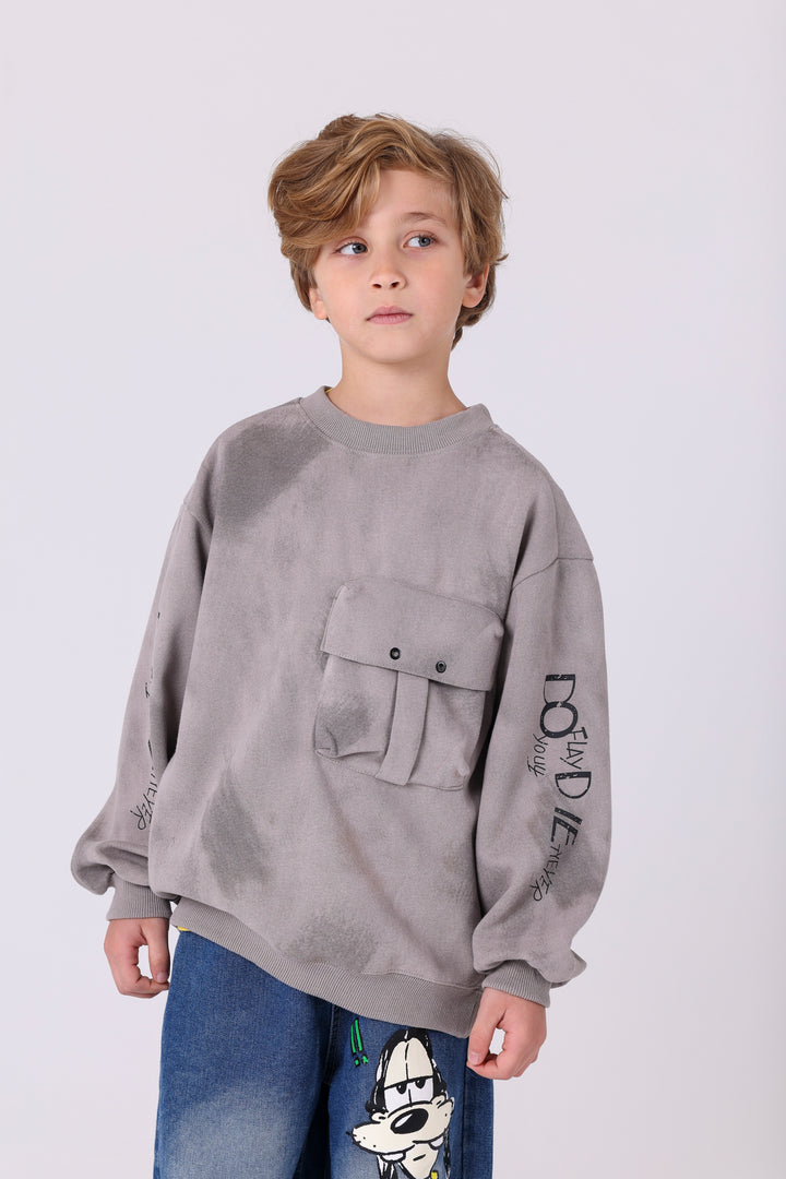 Sporty Pocket Detail Comfy Sweatshirt