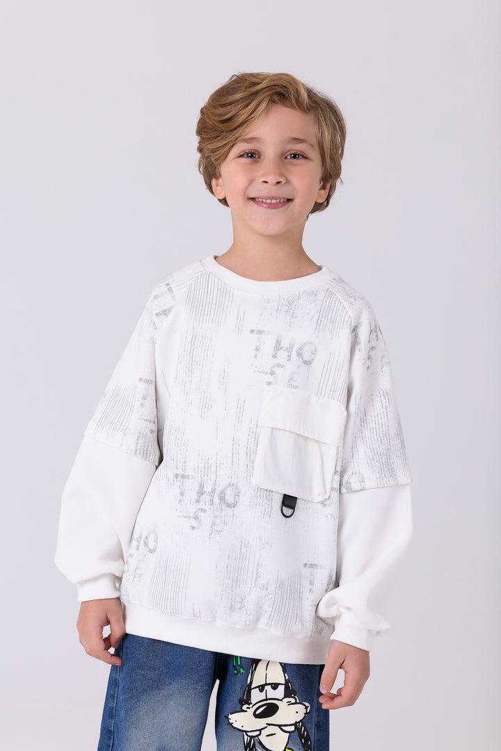 Cool Textured Pocket Lifestyle Sweatshirt