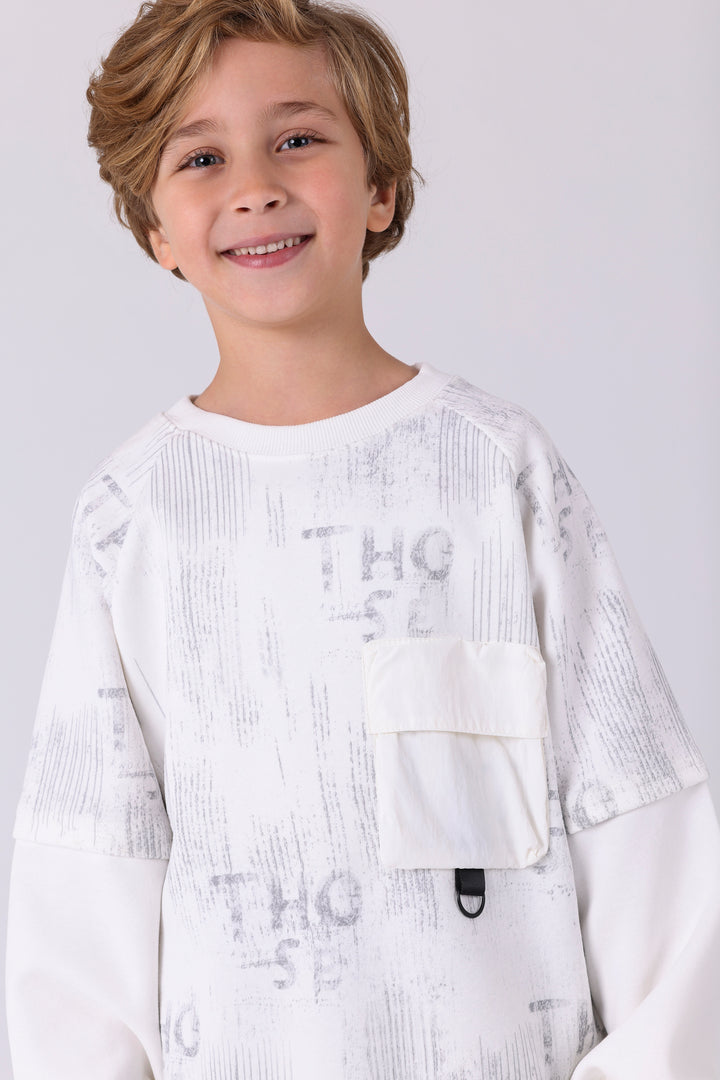 Cool Textured Pocket Lifestyle Sweatshirt